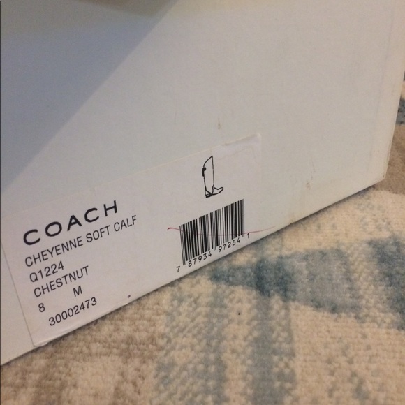 COACH Cheyenne soft calf boots in chestnut - Picture 4 of 4